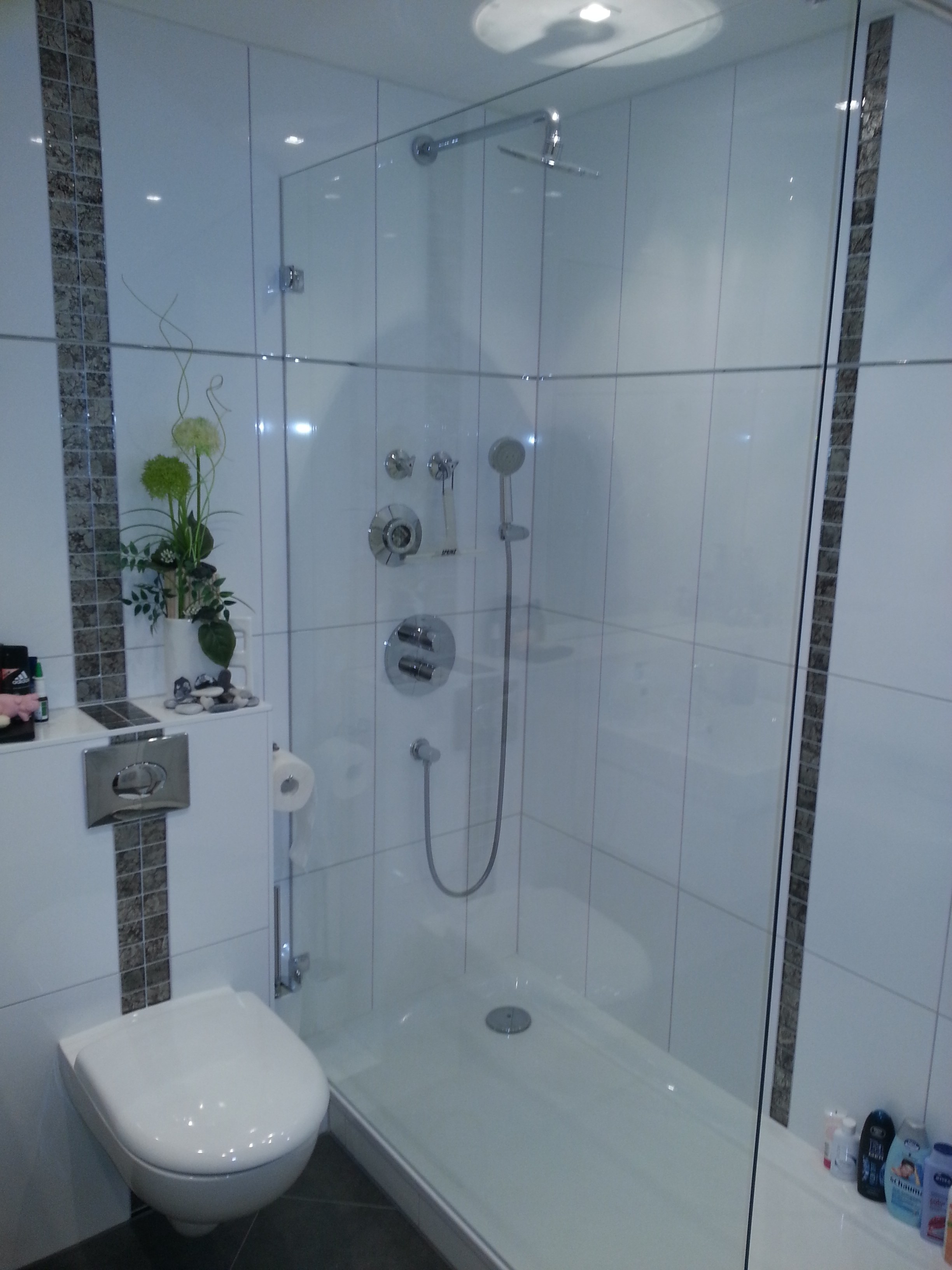 Duschdetail mit Regendusche